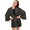 Math Equations Formulas Pattern Long Sleeve Kimono View1