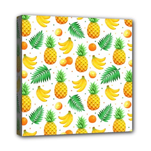 Tropical Fruits Pattern Mini Canvas 8  X 8  (stretched) by Vaneshart