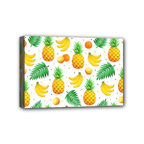 Tropical Fruits Pattern Mini Canvas 6  X 4  (stretched) by Vaneshart