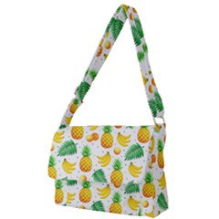 Tropical Fruits Pattern Full Print Messenger Bag (l) by Vaneshart