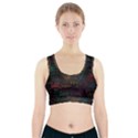 Mathematical Colorful Formulas Drawn By Hand Black Chalkboard Sports Bra With Pocket View1