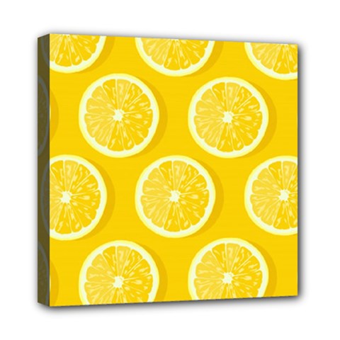 Lemon Fruits Slice Seamless Pattern Mini Canvas 8  X 8  (stretched) by Vaneshart