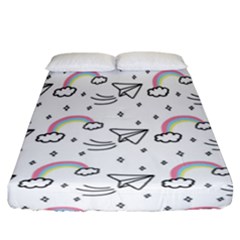 Cute Art Print Pattern Fitted Sheet (california King Size) by Vaneshart