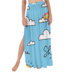 Sky Pattern Maxi Chiffon Tie-up Sarong by Vaneshart