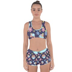 Owl Stars Pattern Background Racerback Boyleg Bikini Set by Vaneshart