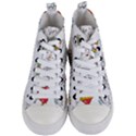 Abstract Fashion Background Suitable Fabric Printing Women s Mid-Top Canvas Sneakers View1