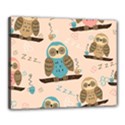 Seamless Pattern Owls Dream Cute Style Fabric Canvas 20  x 16  (Stretched) View1