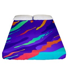 Multicolored Abstract Background Fitted Sheet (california King Size) by Vaneshart