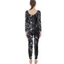 Black And White Intricate Geometric Print Long Sleeve Catsuit View2