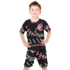 Peace Flower Kids  Tee And Shorts Set by DeneWestUK