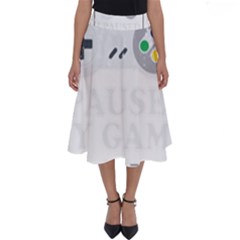 Ipaused2 Perfect Length Midi Skirt by ChezDeesTees