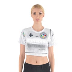 I Had To Pause My Game To Be Here Cotton Crop Top by ChezDeesTees