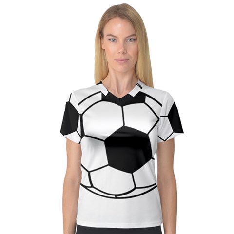 Soccer Lovers Gift V-neck Sport Mesh Tee by ChezDeesTees