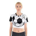 Soccer Lovers Gift Cotton Crop Top View1