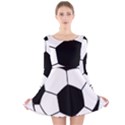 Soccer Lovers Gift Long Sleeve Velvet Skater Dress View1