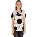 Soccer Lovers Gift Women s V-Neck Scrub Top View1