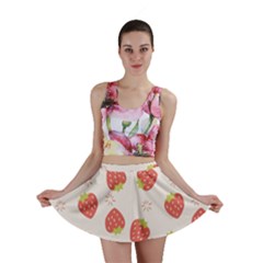 Strawberries-pattern-design Mini Skirt by Vaneshart