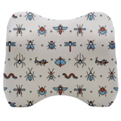 Insects-icons-square-seamless-pattern Velour Head Support Cushion by Vaneshart