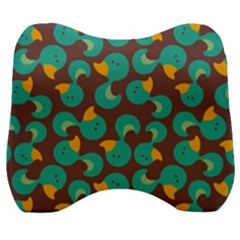 Vector-illustration-seamless-pattern-with-cartoon-duck Velour Head Support Cushion by Vaneshart