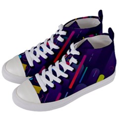 Colorful-abstract-background Women s Mid-top Canvas Sneakers by Vaneshart