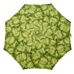 Seamless Pattern With Green Leaves Straight Umbrellas by Vaneshart