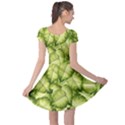 Seamless pattern with green leaves Cap Sleeve Dress View2