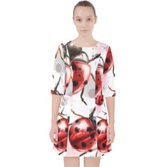 Ladybugs-pattern-texture-watercolor Pocket Dress by Vaneshart