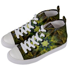 Fractal Fantasy Design Background Women s Mid-top Canvas Sneakers by Vaneshart