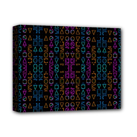 Neon Geometric Seamless Pattern Deluxe Canvas 14  X 11  (stretched) by dflcprintsclothing