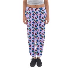 Goth Girl In Blue Dress Lilac Pattern Women s Jogger Sweatpants by snowwhitegirl