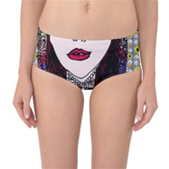 Chris Wall Mid-waist Bikini Bottoms by snowwhitegirl