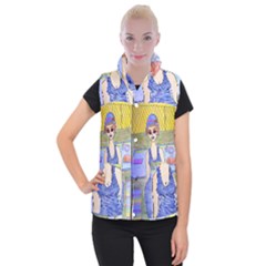 Swimmer By Pool Women s Button Up Vest by snowwhitegirl