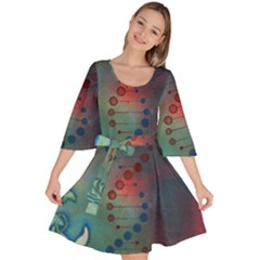 Flower Dna Velour Kimono Dress by RobLilly