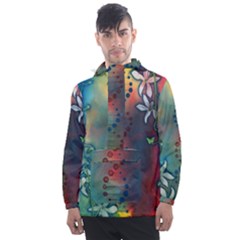 Flower Dna Men s Front Pocket Pullover Windbreaker by RobLilly