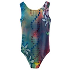 Flower Dna Kids  Cut-out Back One Piece Swimsuit by RobLilly