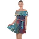 Flower Dna Off Shoulder Velour Dress View1