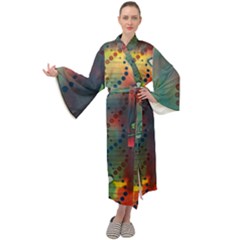 Flower Dna Maxi Velour Kimono by RobLilly