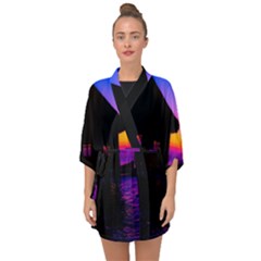 Ocean Dreaming Half Sleeve Chiffon Kimono by essentialimage