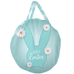 Easter Bunny Cutout Background 2402 Giant Round Zipper Tote by catchydesignhill