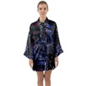 Digital Room Long Sleeve Satin Kimono View1