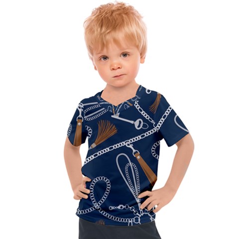 Chains Seamless Pattern Kids  Sports Tee by BangZart