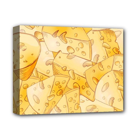 Cheese Slices Seamless Pattern Cartoon Style Deluxe Canvas 14  X 11  (stretched) by BangZart