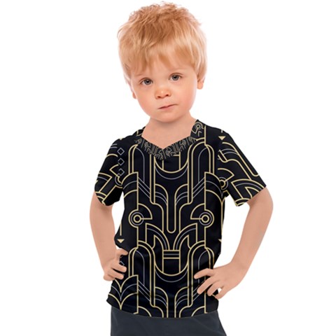 Art Deco Geometric Abstract Pattern Vector Kids  Sports Tee by BangZart