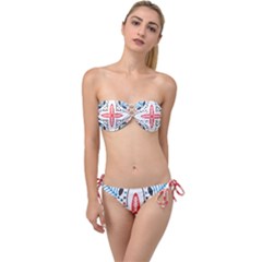 Motif Twist Bandeau Bikini Set by Sobalvarro