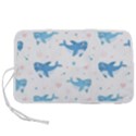 Seamless pattern with cute sharks hearts Pen Storage Case (S) View1