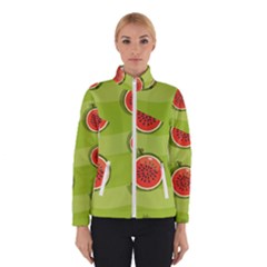 Seamless Background With Watermelon Slices Winter Jacket by BangZart