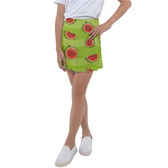 Seamless Background With Watermelon Slices Kids  Tennis Skirt by BangZart