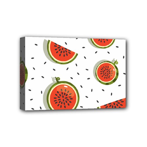 Seamless-background-pattern-with-watermelon-slices Mini Canvas 6  X 4  (stretched) by BangZart