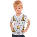 Cute cartoon native american seamless pattern Kids  Sports Tee View1