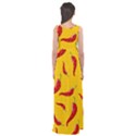 Chili vegetable pattern background Empire Waist Maxi Dress View2